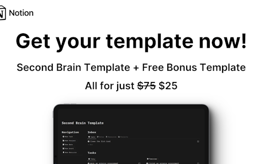 Notion Second Brain Template