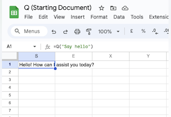 Q - Google Sheets function for ChatGPT