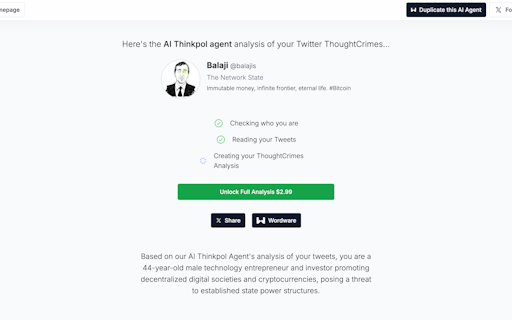 ThoughtCrime - AI ThinkPol Agent