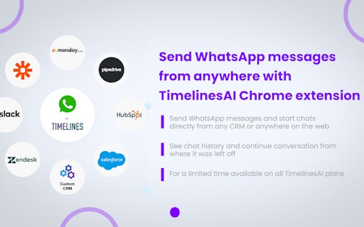 TimelinesAI WhatsApp chrome extension