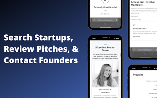 PitchPages Startup Marketplace