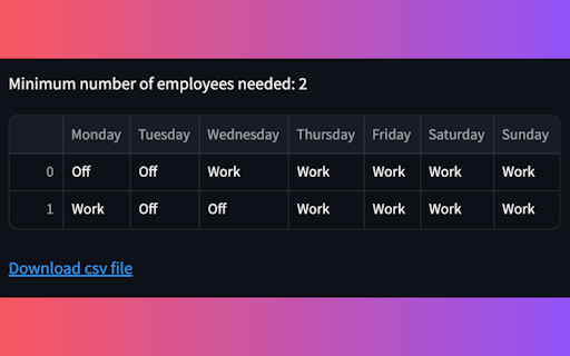 Rostering App