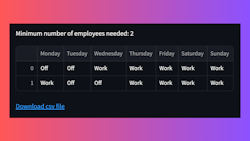 Rostering App