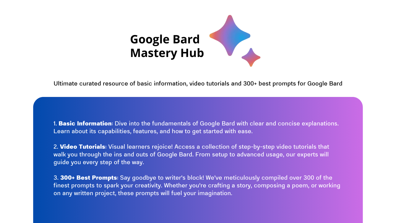 Google Bard Mastery Hub