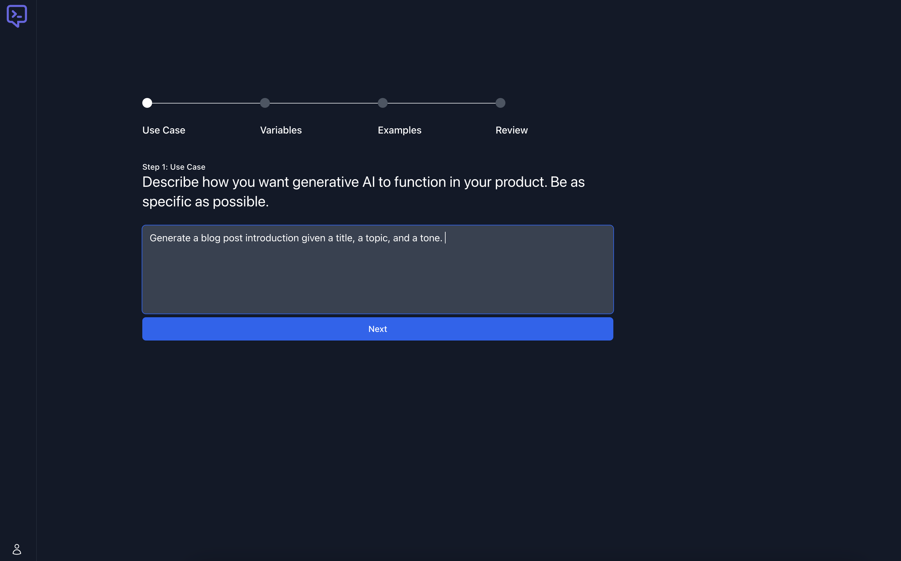 AI-assisted prompt builder