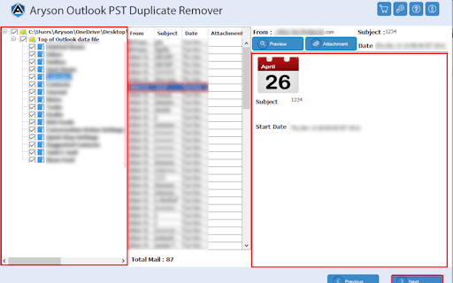 Outlook PST Duplicate Remover