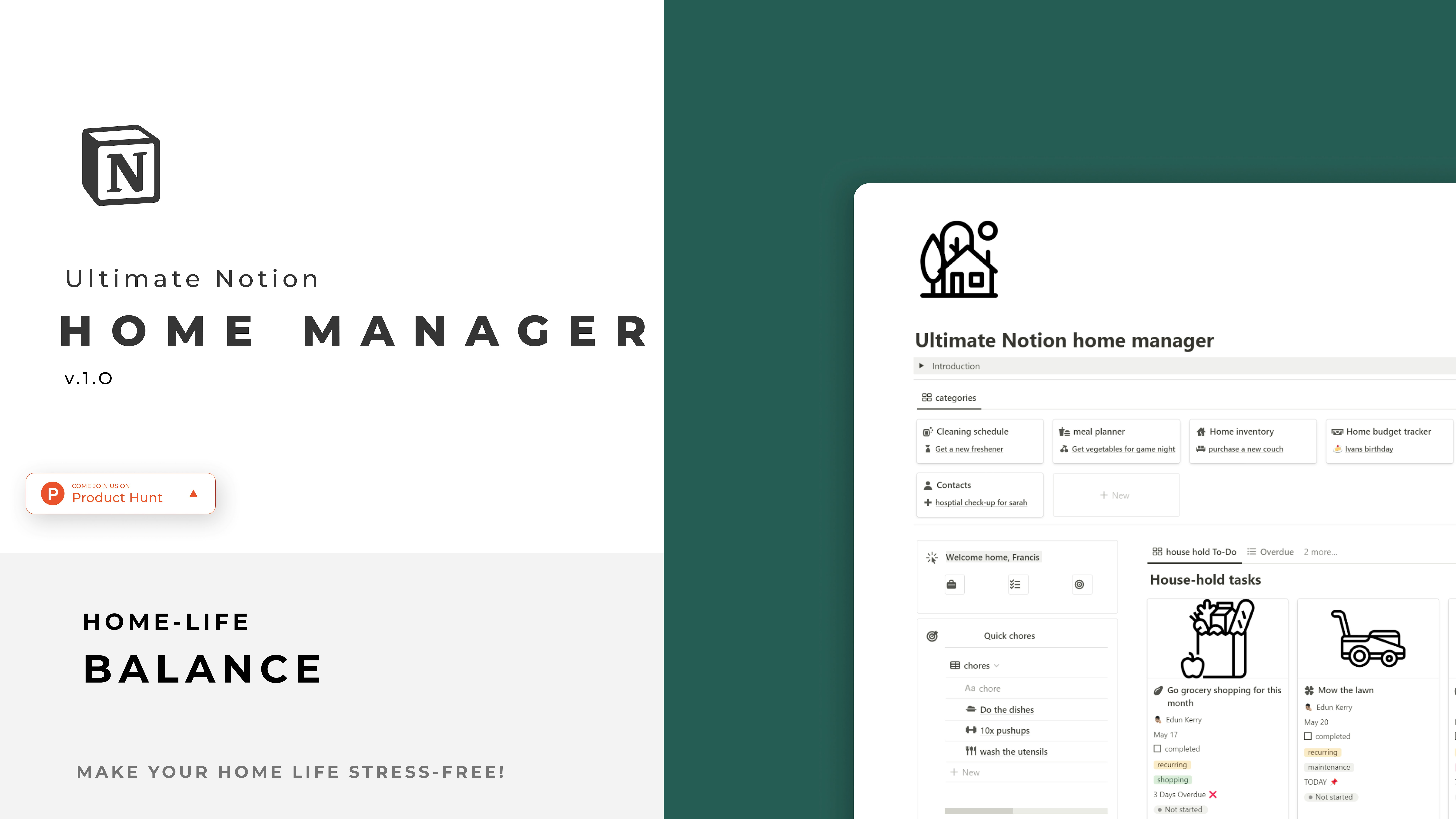 Ultimate Notion Home Manager