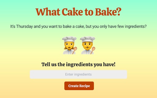 What Cake to Bake?
