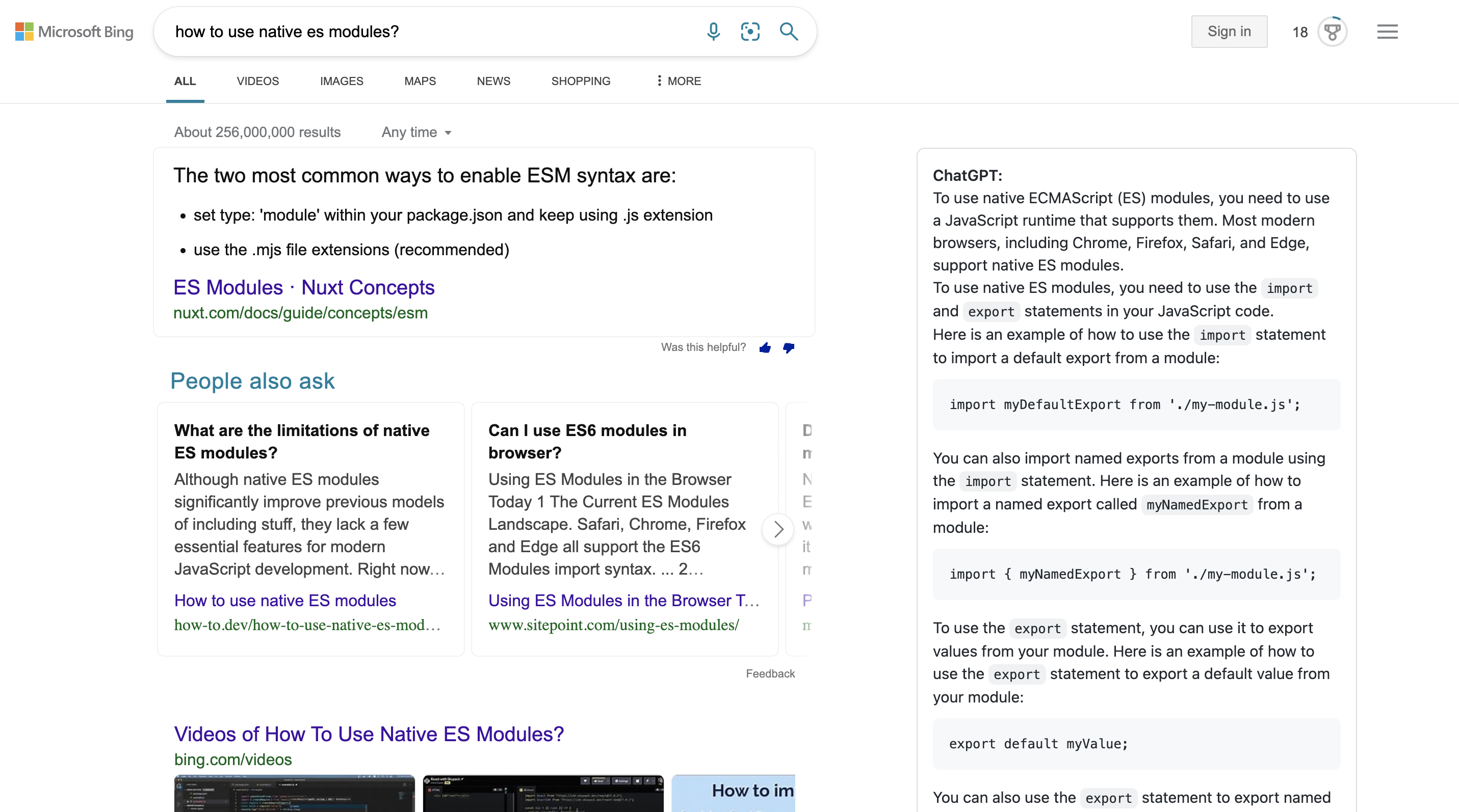 ChatGPT for Search Engines