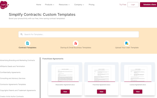 Legitt AI Free Contract Templates