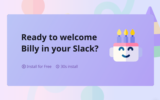 Billy birthday bot for Slack