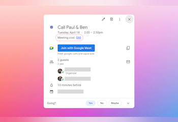 Calendar Meeting Cost Extension