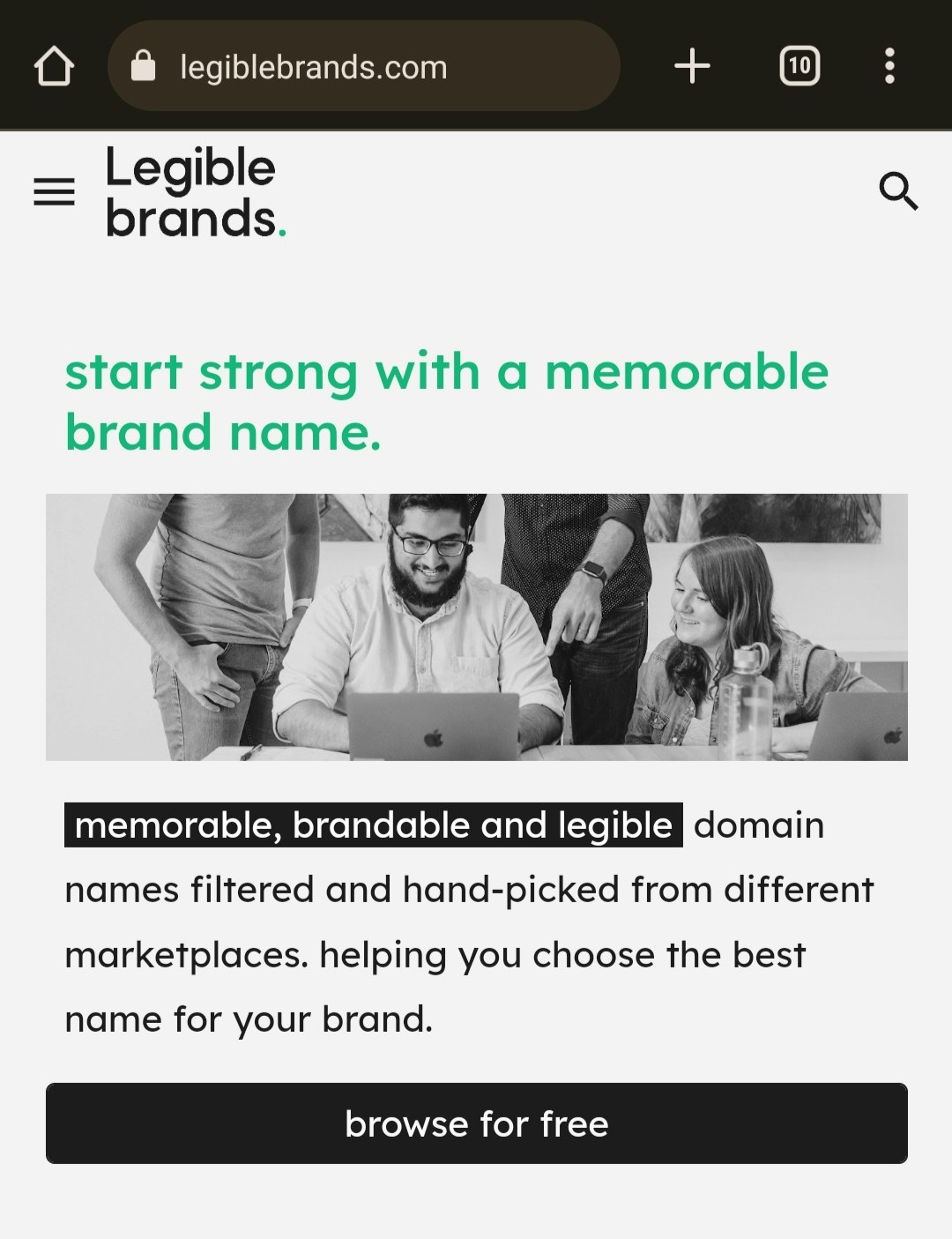 Legible brands