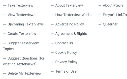 Texterview