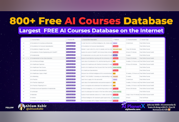 800+ Free AI Courses Database