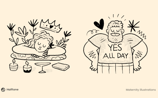 Halftone illustrations