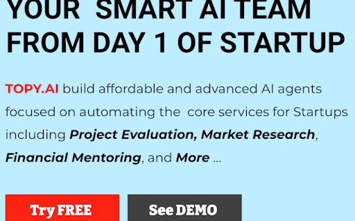 Startup AI Hub by TOPY.AI