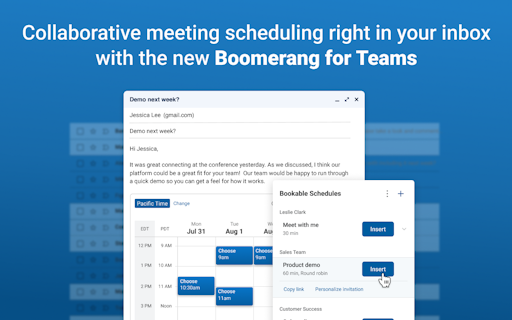 Boomerang Meeting Scheduling for Teams