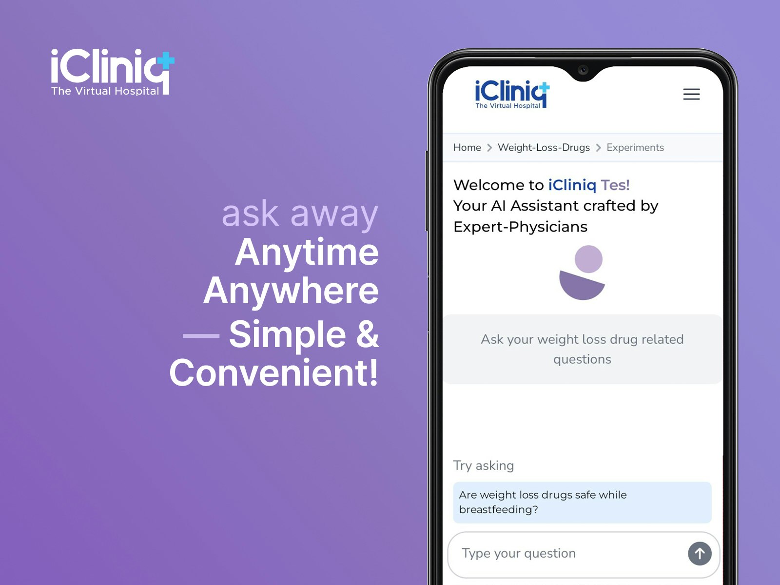 iCliniq Tes AI for Weight Loss Drugs