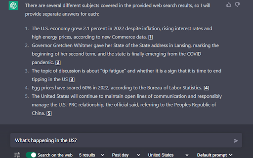 WebChatGPT: ChatGPT with internet access