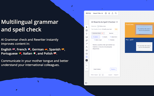 AI Rewrite & Spell Checker for Miro