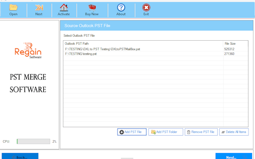 Regain Outlook PST Merger