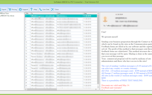 Softaken MBOX to PST Converter