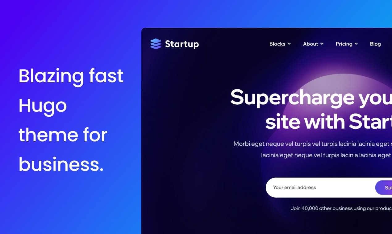 Startup Hugo Theme