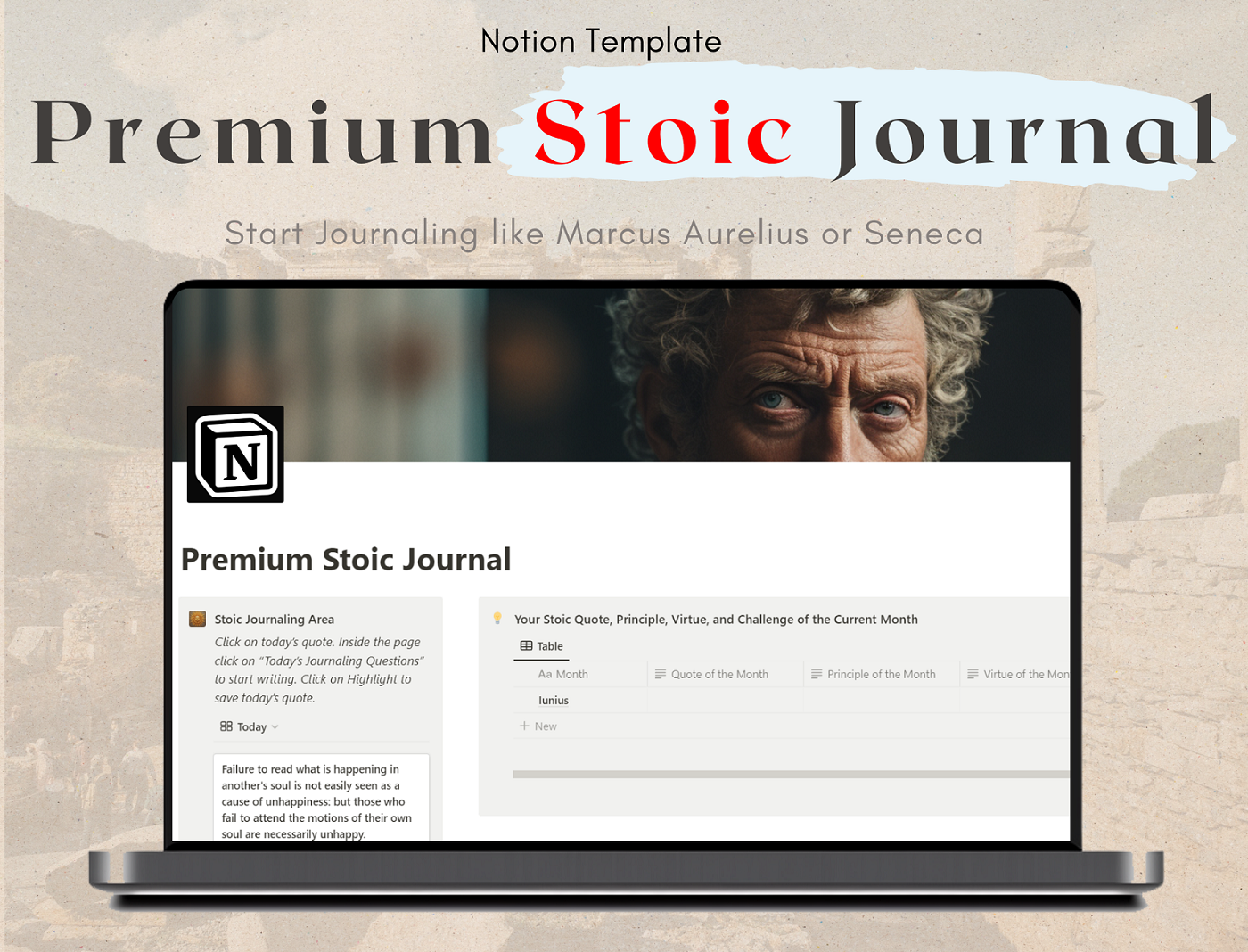 Premium Stoic Journaling Template
