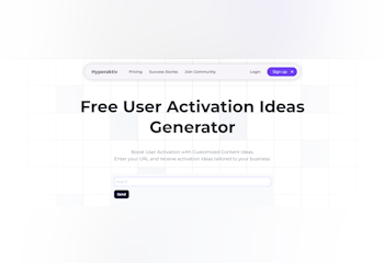 Free User Activation Ideas Generator