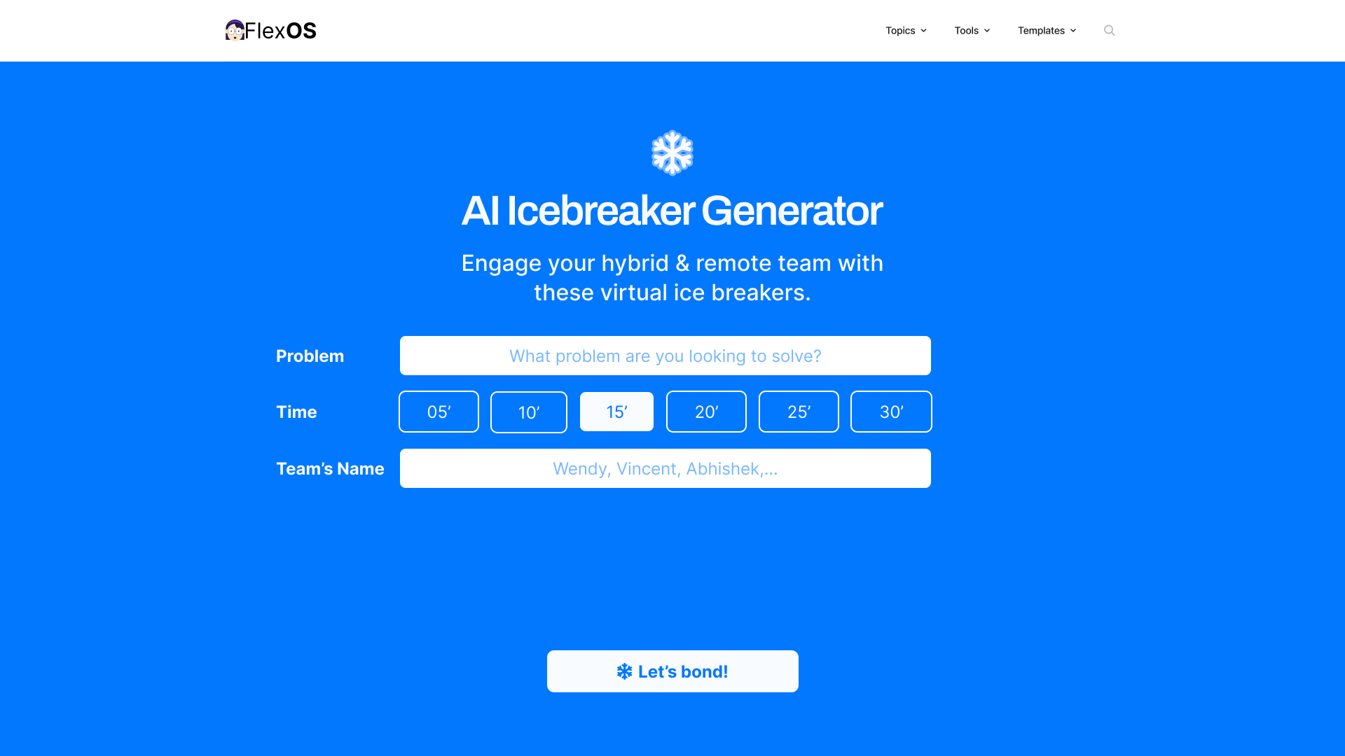 AI Icebreaker Generator