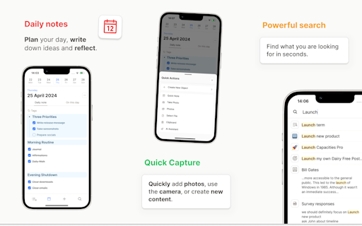 Capacities Mobile App
