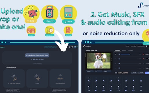 AI Finds Music, SFX & Noise Editing