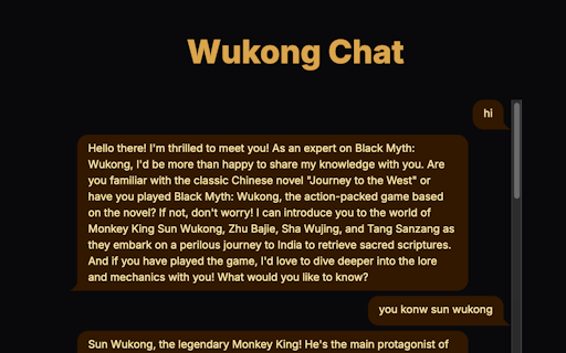 WuKong Chat - AI Game Companion