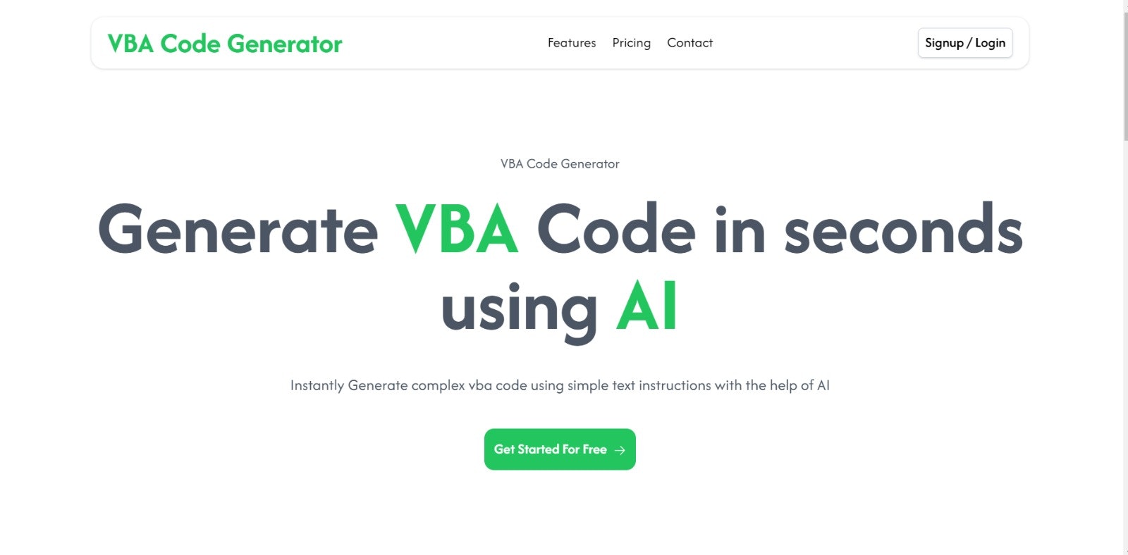 VBA Code Generator