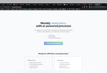 Foodr - AI powered weekly meal plan