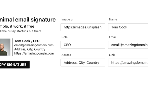 Minimal Email Signature