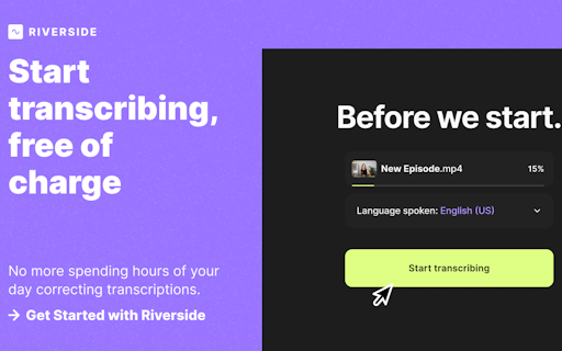 AI Transcriptions by Riverside
