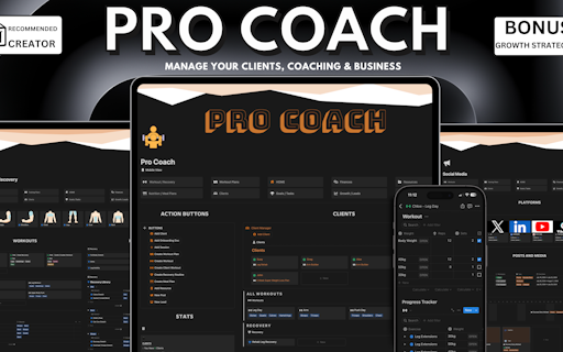 Personal Trainer Notion Template