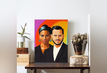 AI-Painted Romantic Printed Portraits