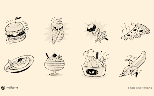 Halftone illustrations