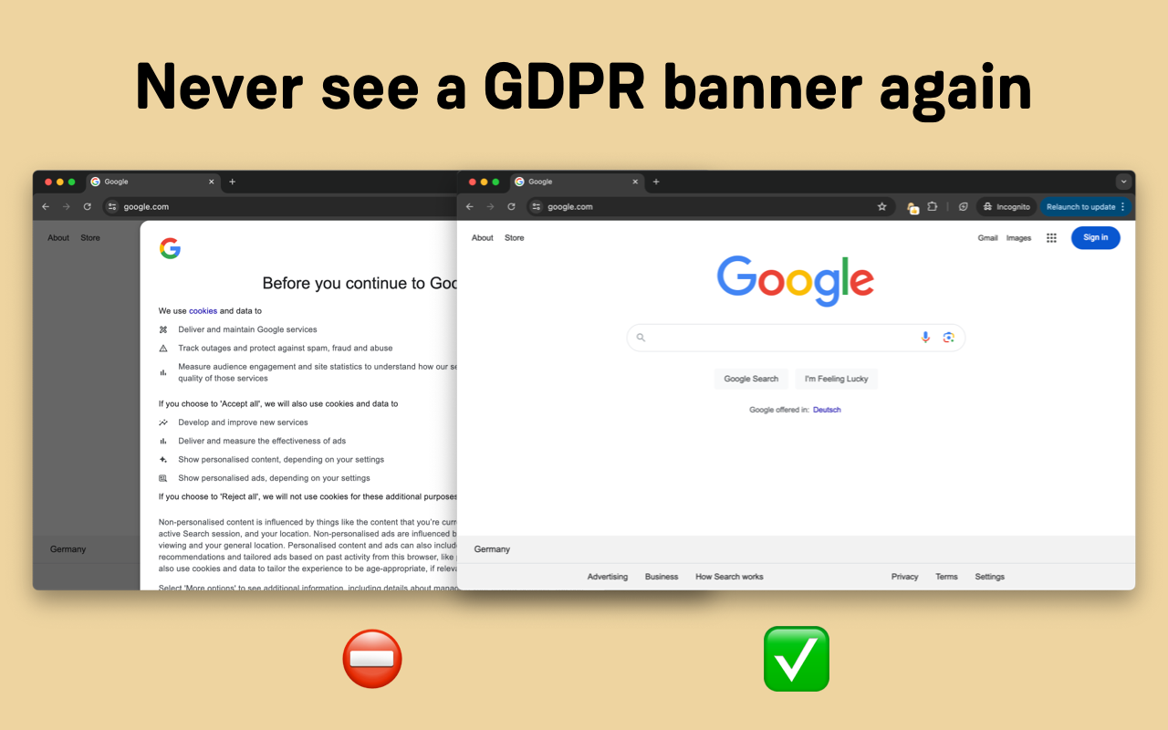 Bye-Bye Cookie Banners