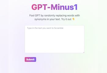 GPT-Minus1
