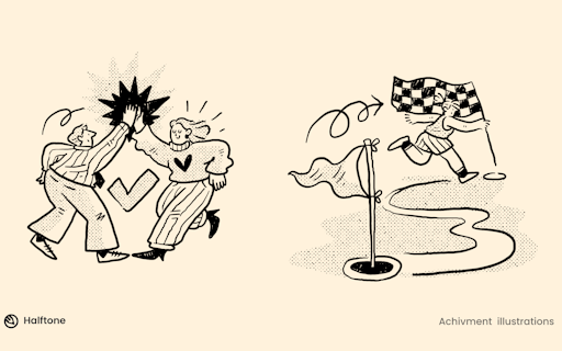 Halftone illustrations