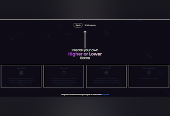 Custom Higher or Lower Game