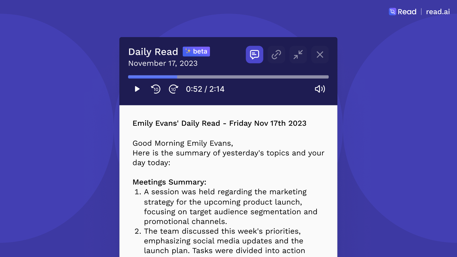 Daily Read - Podcast of Your Meetings