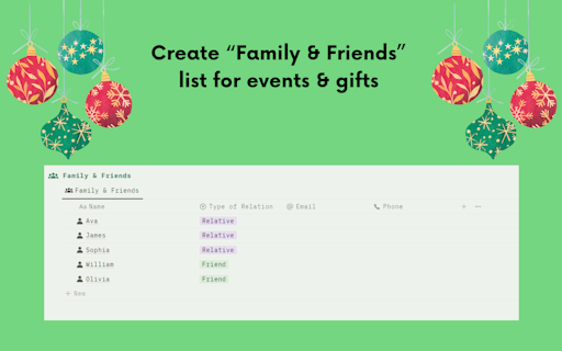 Christmas Planner for Notion
