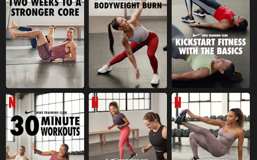 Nike Training Club on Netflix