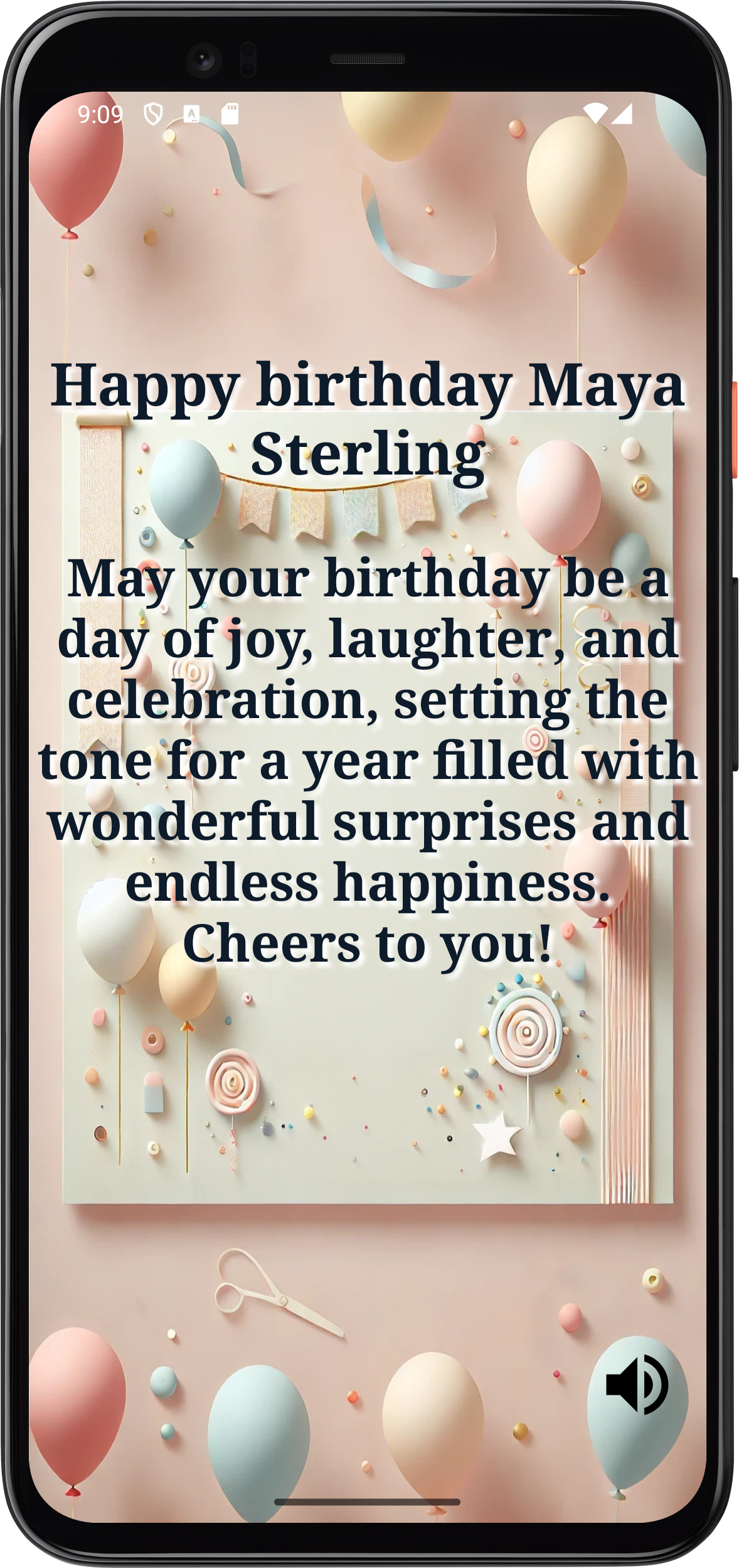 Personalize Musical Android Birthday App