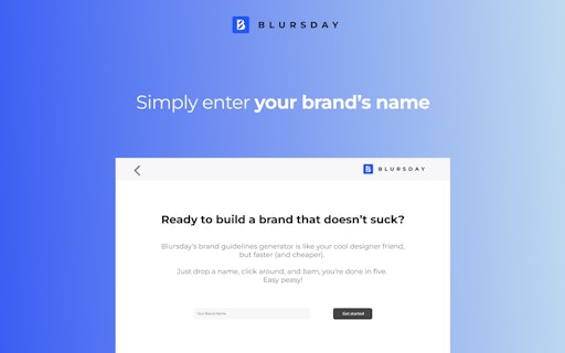 Blursday brand book generator